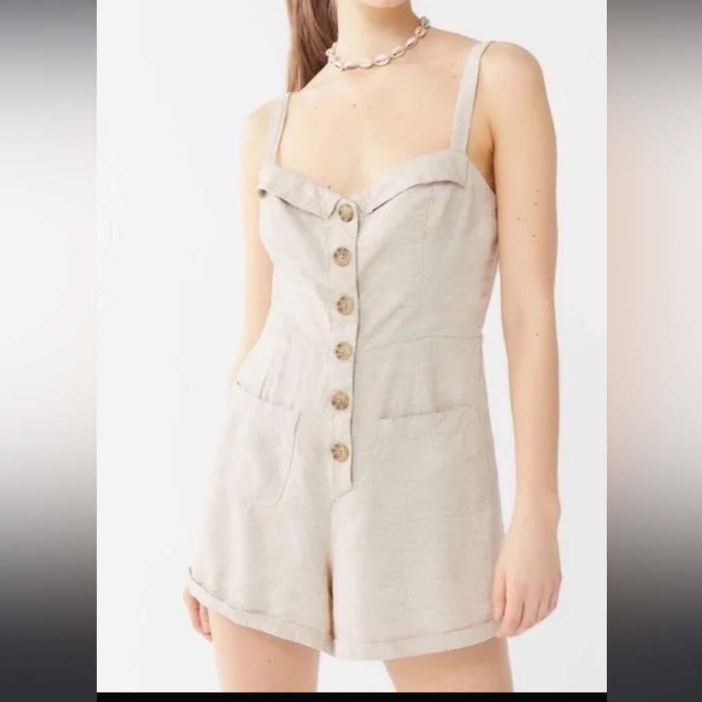 Tan Urban Outfitters Romper